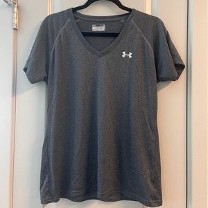 Under Armour Charcoal Gray Dri-Fit V-Neck